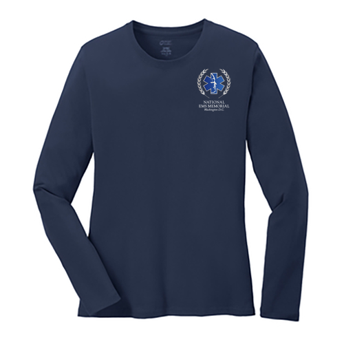 National EMS Memorial Ladies Long-Sleeve Tee Navy