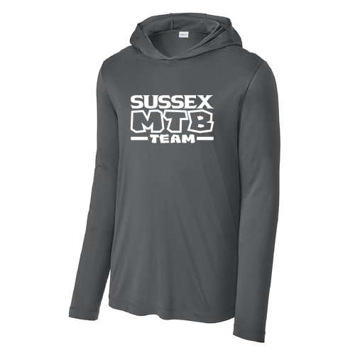 Sport-Tek Posi-UV Pro Long Sleeve Hoodie MTB -- Dark Smoke Grey