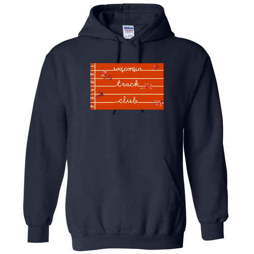 Wisconsin Track Club Runner Hoodie — Navy