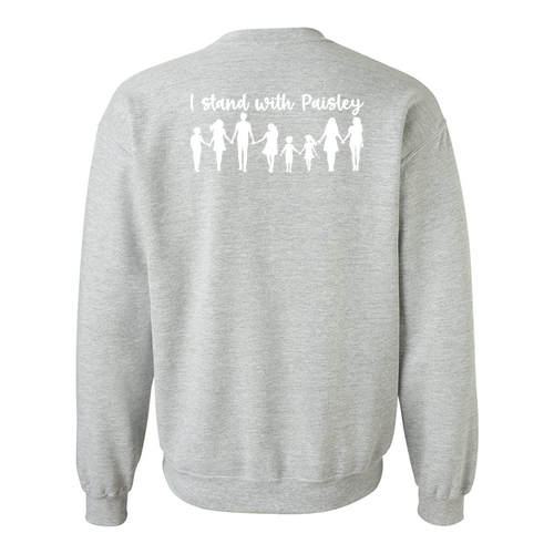 Ribbon Design Gildan Heavy Blend Crew Neck Sweatshirt -- Sport Grey