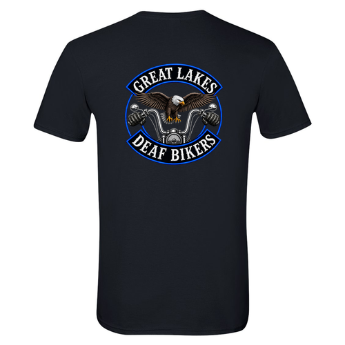 Great Lakes Deaf Bikers Black T-Shirt