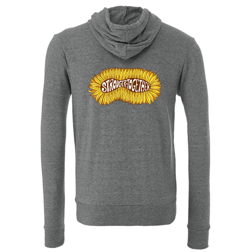 Bella Canvas Unisex Full-Zip Hooded Sweatshirt -- Deep Heather