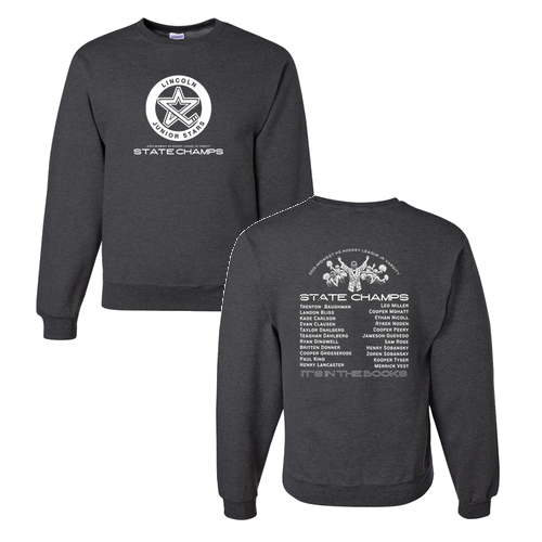 Jerzees 8 Oz. 50/50 Nublend Fleece Crew -- Black Heather