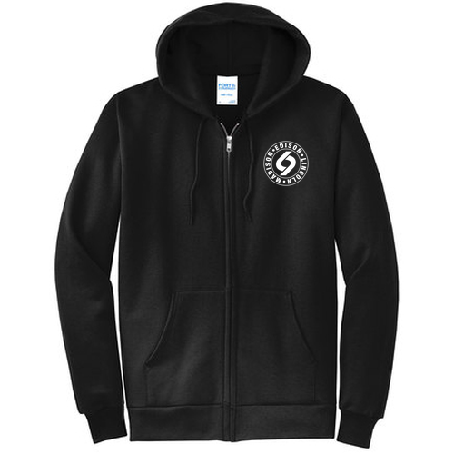 Independent Trading Unisex Full Zip Hoodie -- Black