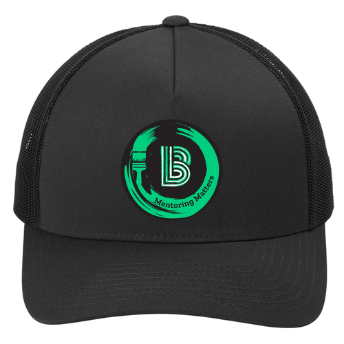 Sport-Tek YP Classics Retro Trucker 5-Panel Cap -- Black / Black