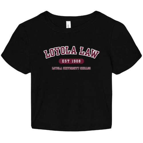 Loyola Law Baby Tee -- Solid Black Blend