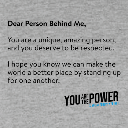 Dear Person Behind Me Long Sleeve Tee -- Sport Grey