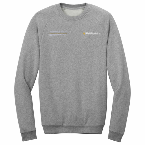 Embroidered District® Cloud Fleece Crew -- Heathered Steel
