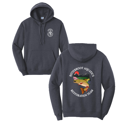 Port and Company Core Fleece Pullover Hooded Sweatshirt -- Heather Navy