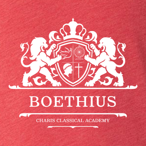 Boethius Bella Canvas T-Shirt -- Red Triblend