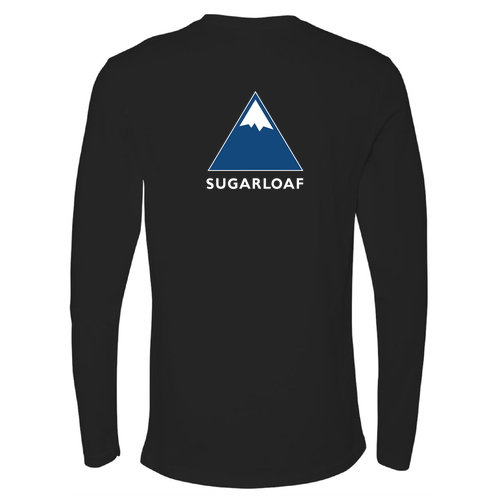 Sugarloaf Logo 2 Blue and White Ink -- Long Sleeve Black