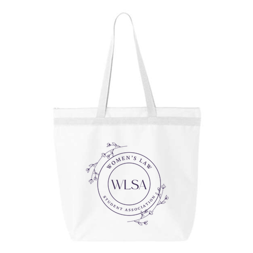Liberty Bags Large Tote with Zipper -- White