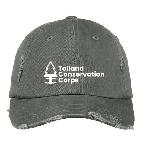 District Threads Distressed Hat -- Light Olive