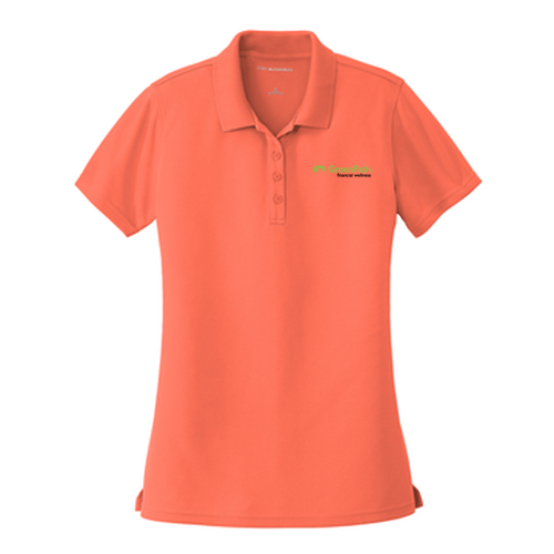 Ladies Port Authority Dry Zone UV Micro Mesh Polo -- Coral Splash