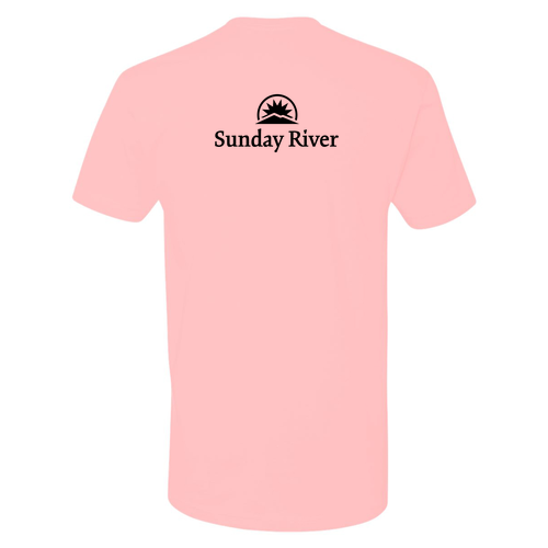 Sunday River Logo 2 Black Ink -- Short Sleeve Light Pink