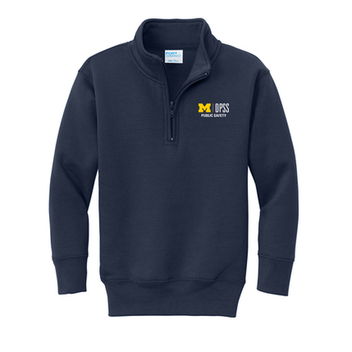 Youth Port & Company Core Fleece 1/4-Zip Pullover Sweatshirt -- Navy