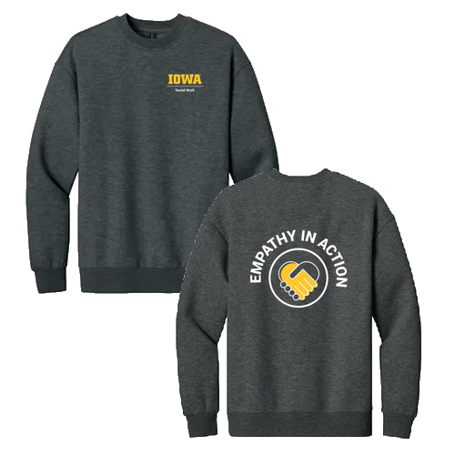 District V.I.T. Heavyweight Fleece Crew -- Heathered Charcoal