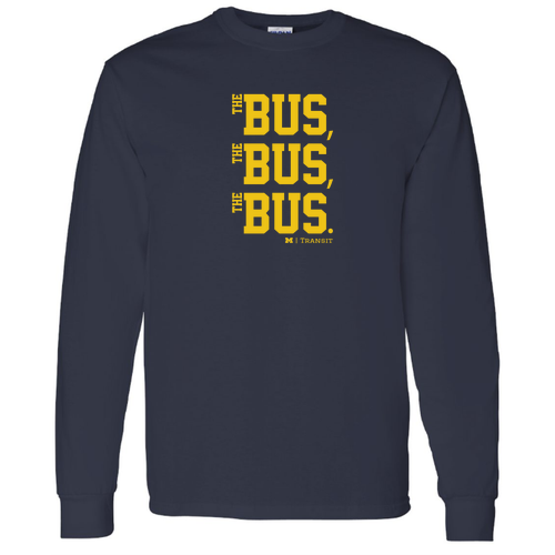 Bus Longsleeve T-Shirt -- Navy