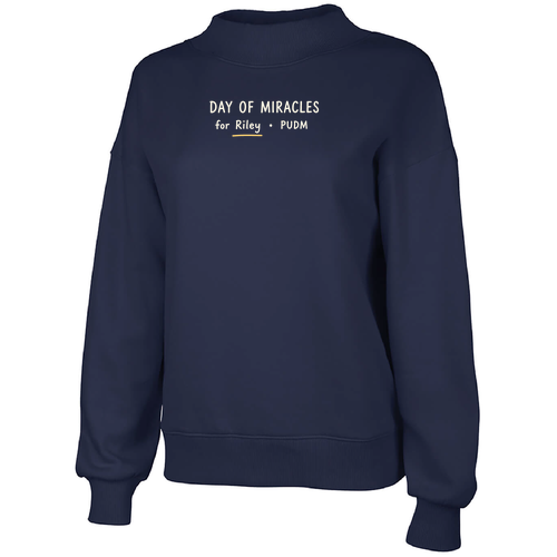 Charles River Women's Willow Mock-Neck Sweatshirt -- Navy