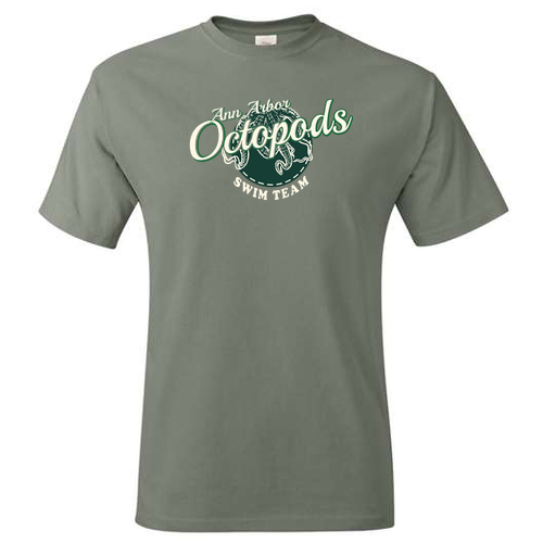 Hanes Authentic Short Sleeve T-Shirt -- Stonewashed Green