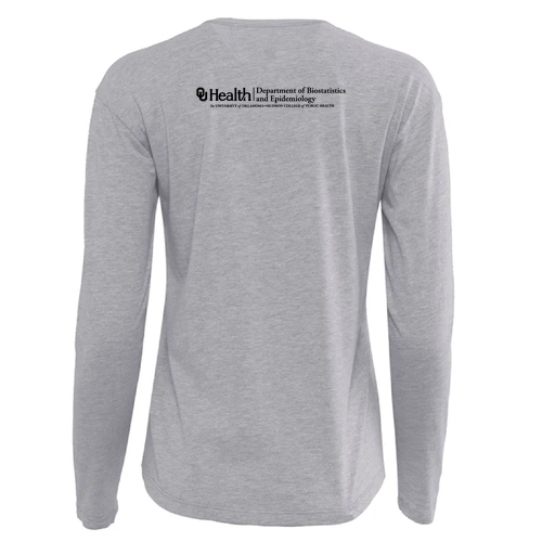 Ladies Next Level Cotton Relaxed Long Sleeve T-Shirt -- Heather Grey