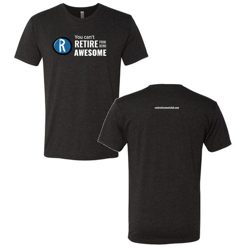 You Can't Retire From Being Awesome Unisex T-Shirt-  Vintage Black