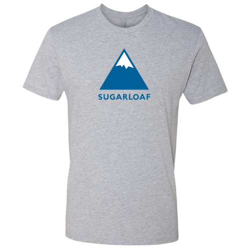 Sugarloaf Logo 1 Blue Ink -- Short Sleeve Heather Grey