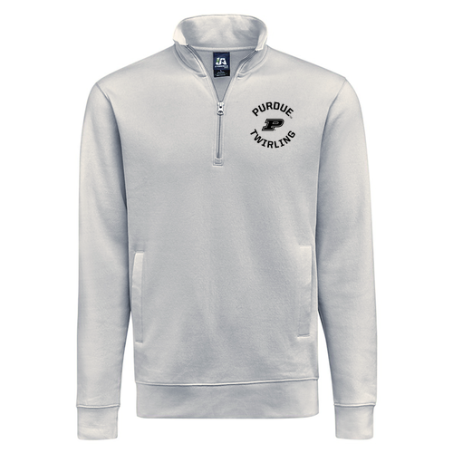 J America BTB Fleece 1/4 zip -- White