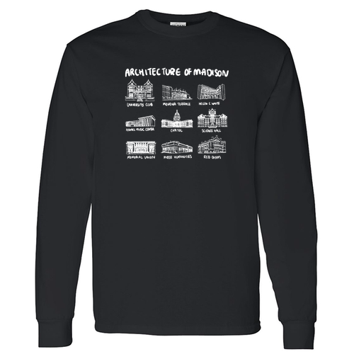 Gildan Heavy Cotton Longsleeve Basic T-Shirt -- Black