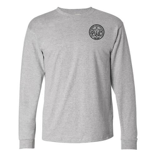 Hanes Adult 6 oz. Authentic-T Long-Sleeve T-Shirt -- Light Steel