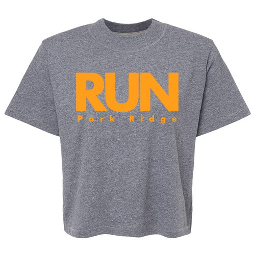 RUN Park Ridge Women's Boxy Tee -- Granite Heather