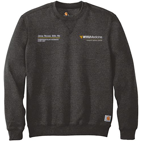 Embroidered Carhartt Midweight Crewneck Sweatshirt -- Carbon Heather