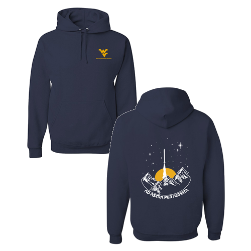 Jerzees 8 oz 50/50 Nublend Adult Hooded Sweatshirt -- Navy (Sunrise Design)