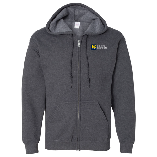 Full Zip Hooded Sweatshirt -- Dark Heather