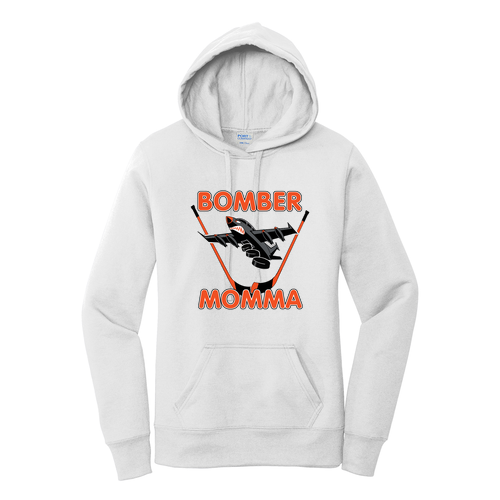 Ladies Fleece Pullover Hooded Sweatshirt -- White