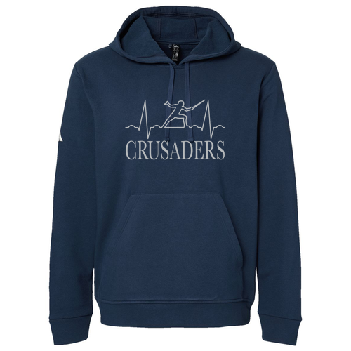 Fencing Heartbeat Adidas Fleece Hooded Sweatshirt -- Collegiate Navy