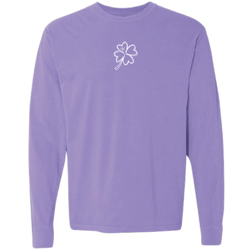 Comfort Colors Garment-Dyed Crewneck Sweatshirt -- Violet (Embroidered Logo)