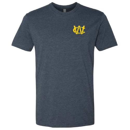 Mens/Unisex Next Level Soft Fitted CVC Tee -- Midnight Navy, Left Chest logo