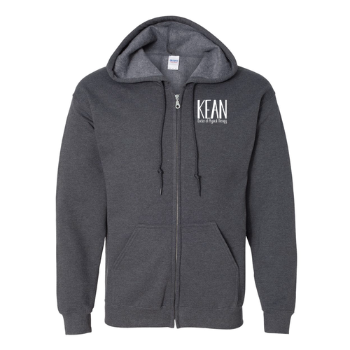 Gildan Full Zip Hooded Sweatshirt -- Dark Heather