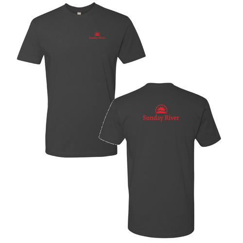 Sunday River Logo 2 Red Ink -- Short Sleeve Heavy Metal