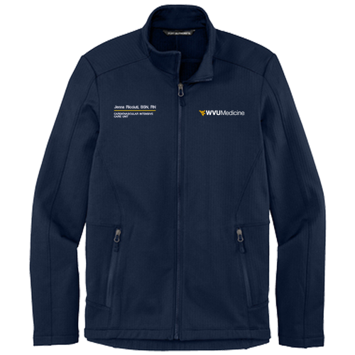 Port Authority Grid Fleece Jacket -- River Blue Navy
