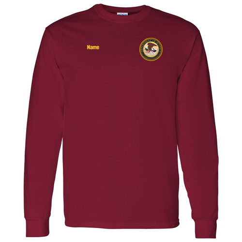 Gildan Heavy Cotton Longsleeve Basic T-Shirt -- Cardinal