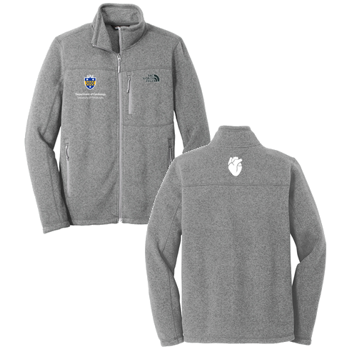 Cardiology North Face Sweater Fleece Jacket -- Medium Grey Heather