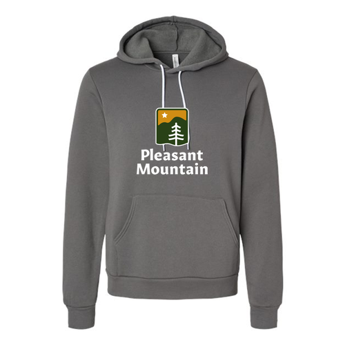 Pleasant Mountain Logo 1 Full color -- Pullover Hooded Sweatshirt Asphalt