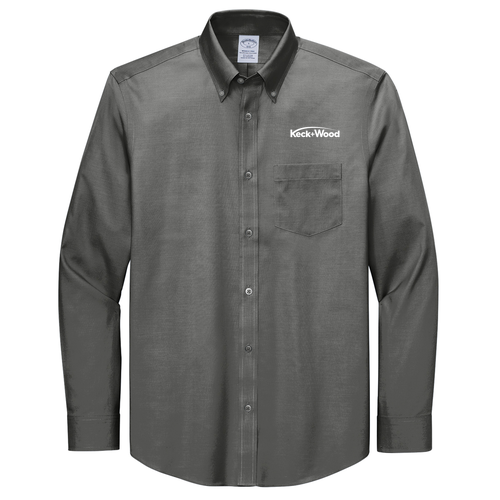 Men's/Unisex Brooks Brothers Wrinkle-Free Stretch Pinpoint Shirt -- Deep Black