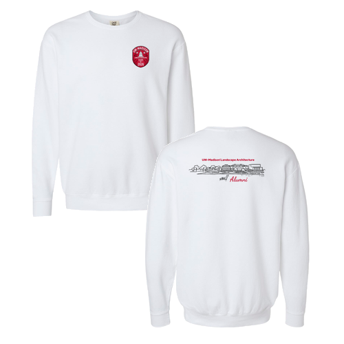 Comfort Colors Unisex Garment-Dyed Lightweight Fleece Crewneck Sweatshirt -- White