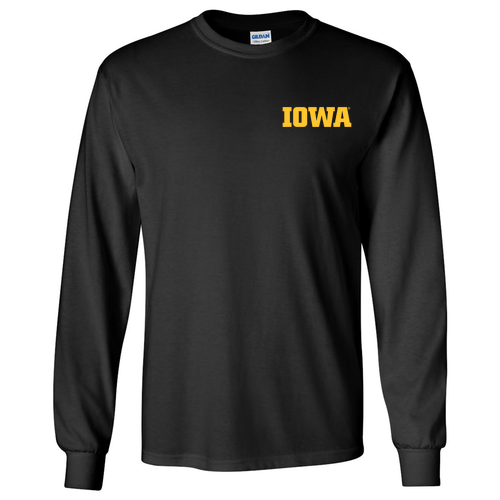 Campus Graphic Gildan Ultra Cotton Longsleeve Basic T-Shirt -- Black