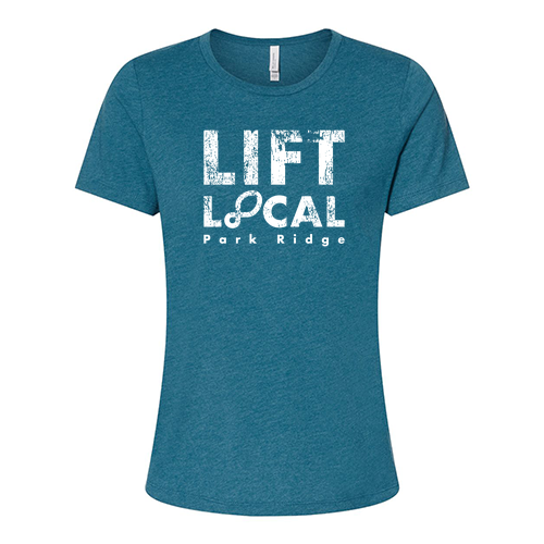Lift Local Women's Cut Tee -- Heather Deep Teal