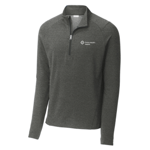 Sport-Tek Sport-Wick Men's Flex Fleece Quarter-Zip -- Dark Grey Heather
