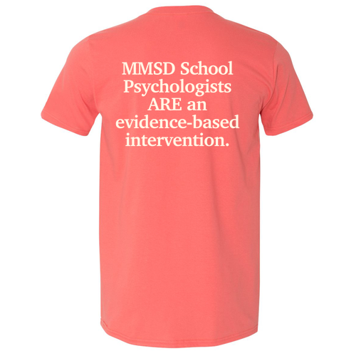 MMSD School Psychologist T-Shirt -- Coral Silk